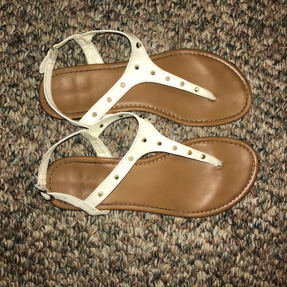 White sandals